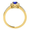 thumbnail image 4 of Mauli Jewels Engagement Rings for Women 1.10 Carat Oval Shaped Tanzanite And Diamond Bridal Set 4-prong 10K Yellow Gold, 4 of 8