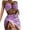 00 # Purple, variant on REORIAFEE Plus Size Bathing Suits for Women Vintage Bathing Suit Split Bikini Set Coffee L