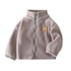 thumbnail image 1 of Gibobby Chaqueta de Forro Polar para bebés niñosAbrigo cálido de cuello de lana para niños y niñas, abrigo cálido de Color sólido para otoño e invierno(Gris, 8-9 Años), 1 of 3