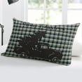 thumbnail image 5 of Merry Christmas Throw Pillow Cover,Farm Truck Xmas Tree Buffalo Plaid Rectangle Decorative Pillow Case Protector Soft Cushion Cover Lumbar Pillowcase for Couch Sofa Bedroom Car Chair Decor 24x36 Inch, 5 of 8