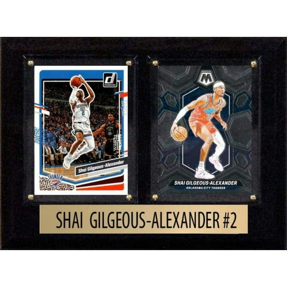Shai Gilgeous-Alexander SGA #2 2023 2024 Donruss Hoops Card Plaque 6x8
