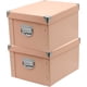 thumbnail image 1 of Caja de almacenamiento plegable, caja de memoria decorativa con tapa y esquinas reforzadas de metal, papelera de cartón con asas, caja de regalo organizadora para recuerdo, fotos,, 1 of 4