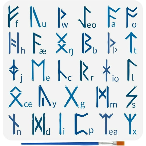 Alphabet Stencil for Painting with Brush 11.8x11.8 Inch Reusable Alphabet English Painting Template for Painting on Wall Wood Furniture DIY Home Decoration