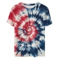 thumbnail image 6 of QUNYINEY Tie Dye Women's Shirts Short Sleeve Casual Crew Neck Tops Going Out Loose Pullover Shirts, 6 of 6