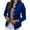 Blue, variant on Meichang Plus Size Blazer Fashion Dressy Solid Long Sleeve Suit Slim Lapel Breasted Cardigan Jacket Work Office Jacket