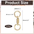 thumbnail image 2 of Spring Double Ring Keychain Dual Key Ring Holder Detachable Keychain Spring Shaped Key Accessories Dual Split Key Ring Gold 4, 2 of 7