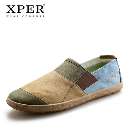 

Fashion Soft Casual Shoes Men Loafers Summer Canvas Breathable Footwear Flats Walking Cotton Male Red