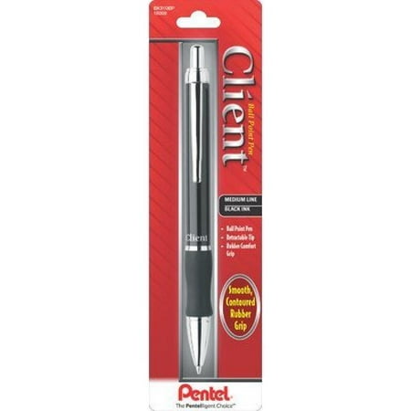 Pentel Bk910bp Black Client® Ball Point Pen (Pack of 6)