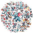 thumbnail image 2 of cartoon Elephant Theme Stickers, Waterproof Elephant Theme Sticker for Water Bottle Laptop Phone Cases Planner Skateboard Luggage Helmet Party Favor Decor, Ideal for Adults Teens Teacher Rewards, 2 of 8