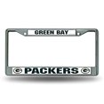 thumbnail image 1 of Marco de placa de matrícula estándar de cromo Rico Industries NFL Green Bay Packers 6 x 12.25', 1 of 3