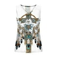 thumbnail image 5 of PVCS Womens Tops Women's Retro Ethnic Style Feather Tassels Printed Sleeveless Tank Tops, 5 of 5