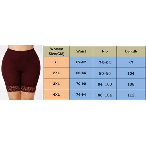 Slip Shorts For Women Under Dress,seamless Smooth Underwear Lace Thigh  Panties Safety Shorts Shorts Under Skirt A
