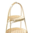 thumbnail image 5 of Esquirla Bamboo Woven Fruit Basket Food Storage Basket Snack Cookies Display Bamboo Serving Tray Snack Storage Basket for Kitchen Desk Three Layer, 5 of 6