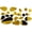 Golden, variant on 20pcs Mirror Wall Sticker Color Acrylic Irregular Pebbles Visual Art Pattern Geometric Self-adhesive Detachable Home Decoration