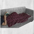 thumbnail image 5 of Fruit Soft Flannel Fleece Throw Blanket, Digitally Generated Sliced Pomegranates with Leaves Polka Dots, Cozy Plush for Indoor and Outdoor Use, 50" x 60", Charcoal Grey Dark Pink, by Ambesonne, 5 of 5