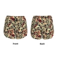 thumbnail image 3 of Pofeuu Skulls1 Print Women's Athletic Shorts Running Workout Shorts Tummy Control Quick Dry Gym Shorts with Pockets Double layer sports shorts-Small, 3 of 7