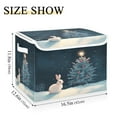 thumbnail image 3 of WOBOGO Christmas Tree and A Rabbit Large Collapsible Storage Box Flip Lid Fabric Decorative Organizer Container Basket with Handles 16.5×12.6×11.8in, 3 of 7