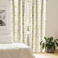 thumbnail image 3 of Ambesonne Yellow Window Curtains, Valentines Floral Design, Each 28" W x 84" L, Earth Yellow Beige, 3 of 5