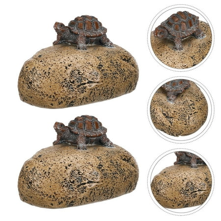 COMPUKAS 2-Pack Outdoor House Key Hider with Multi-Color Resin Decorative Design for Key Storage