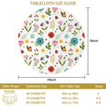 thumbnail image 3 of Pioneer Flower Floral Print Pattern Round Tablecloth 60 X 60 Inch, Wrinkle Resistant Wipeable Table Cloth for Kitchen Dining Picnic Patio Party, 3 of 6