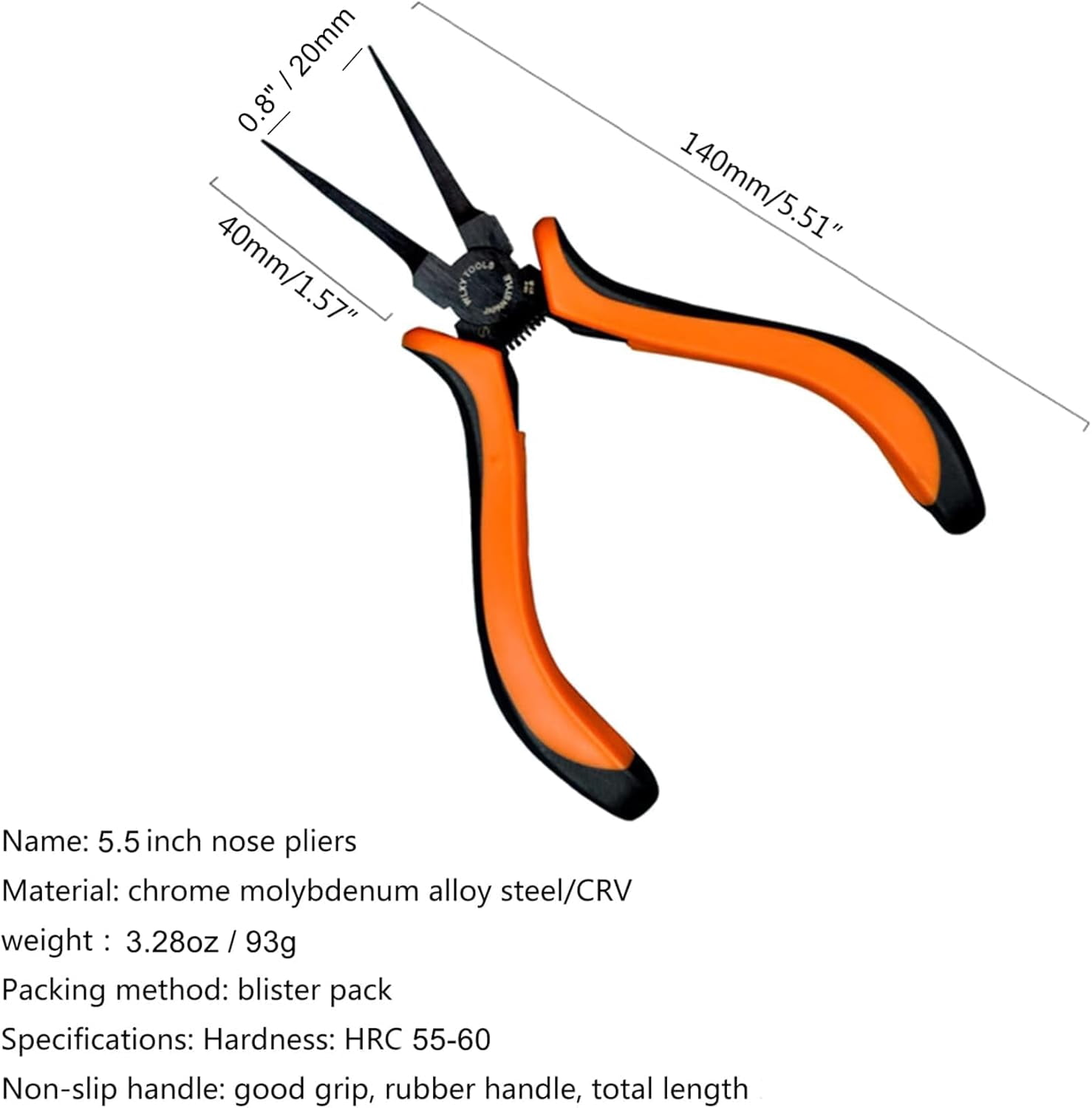 Thin Flat Needle Nose Pliers 5.5 inches Flat Nose Pliers For Jewelry Making, Handcraft Making, PCB Board Repairing etc.