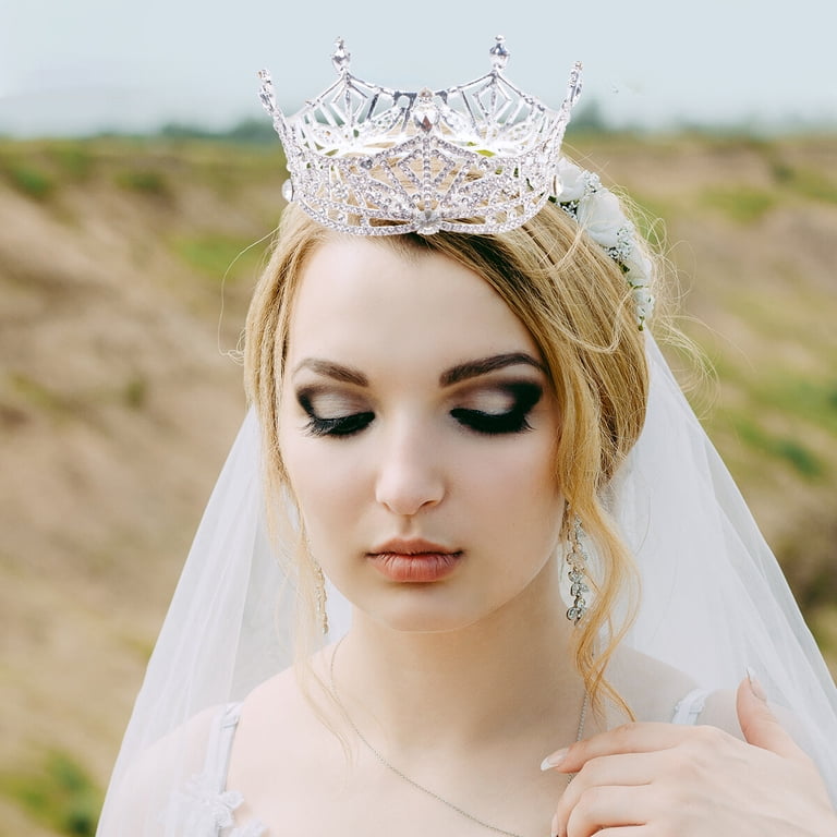 OUNONA Wedding Bride Round Rhinestone Headwear for Bride  display picture 1