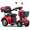 RED, variant on SKRT Large 4 Wheels Mobility Scooter (XW-E05), Electric Heavy Duty Wheelchair Device, 400 LBS Capacity for Seniors & Adults, Speed Adjust, No Assemble Required