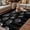 Black, variant on Black Dandelion Outdoor Rug for Patio/Deck/Porch, Non-Slip Large Area Rug 6 x 9 Ft, Country Modern Minimalist Flower Indoor Outdoor Rugs Washable Area Rugs, Reversible Camping Rug Carpet Runner