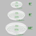 thumbnail image 2 of Juego de 9 Platillos Transparentes de Plástico para Macetas SupKing, 2 of 7