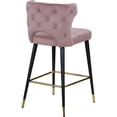 thumbnail image 2 of Meridian Furniture Kelly 28"H Velvet Counter Stool in Pink (Set of 2), 2 of 5