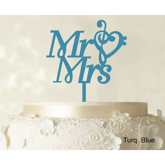 "Mr and Mrs Wedding Engagment Cake Topper Cake Decorations Color Option Available 5""-6"" Inches Wide"