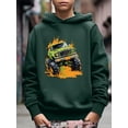 thumbnail image 3 of Mikrdoo Truck & Mud Print Hoodie For Kids, Stylish Pullover Long Sleeve Casual Top, Boy's Clothes, As Gift, 3 of 8