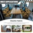 thumbnail image 3 of XYZCANDO Sunflower RV Dinette Cushion Covers Comfortable RV Accessories for Inside Couch Cover 2 Cushion Sofa 2 Seat Sofa Cover Universal Slipcovers for RV Camper Car Bench Black, 3 of 7