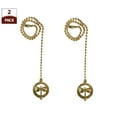 thumbnail image 2 of Royal Designs 24 Inch Adjustable Ceiling Fan Pull Chain Extension with Hovering Dragonfly Ornament, Polished Brass, Set of 2, 2 of 8