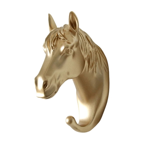 Animal Head Shape Coat Hooks, for Home Living Room Bedroom Crafts Decorative, Gifts Hanging Clothes Towels Jewelry Keys Coat Racks (Gold)
