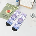 thumbnail image 7 of Rateoe Round Snow Merry Christmas Pattern Quarter Crew Socks,Toe Seamed Ankle Socks,Cotton Cushioned Breathable Athletic Crew Sports Socks, 7 of 7