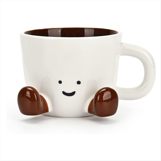 Tazas de Café, Lindas y Divertidas Tazas para Mujer, Tazas de Cerámica de 380 Ml para Café y Té, Regalo de Oficina, Color Caramelo