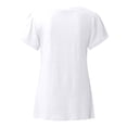 thumbnail image 3 of TYGHBN Women's Casual Knot Ruched Short Sleeve T Shirt Round Neck for Spring & Summer Womens Neck Tops Women Long Sleeve T Shirt Womens Active Short Sleeve Short T Shirt Athletic Tops for Women Long, 3 of 4