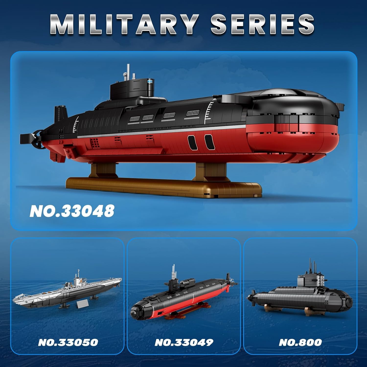 Technic  Nuclear Submarine Building Sets for Adults, Typhoon-Class Nuclear Submarine Model Kit, History Collectible Decor, Military Toy