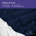 thumbnail image 6 of Dorm Bed Skirt Twin XL Size 40 inch Drop Navy Blue Solid Bed Skirt Stylish Ruffled Pattern Split Corner Easy Fit Easy Care Fade & Wrinkle Resistant-Polycotton Made, 6 of 7