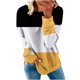 thumbnail image 2 of ICHUANYI Clearance Women's Fashion Printed Loose T-shirt Long Sleeves Blouse Round Neck Casual Tops Sweatshirt Hoodies(Yellow, XXL) ICHUANYI WER2023081511334, 2 of 5