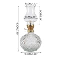 thumbnail image 3 of Vintage Glass Oil Lamp Lantern with Candle Holder, Kerosene Lamp for Home Decor, Power Outages, Weddings and Romantic Dinners, 3 of 8