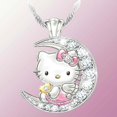 thumbnail image 2 of Anime Hello Kitty Sanrio Accessories Y2k Necklace Ladies Moon Diamond Crystal Jewelry Cute Cartoon Pendant Birthday Party Gift, 2 of 5