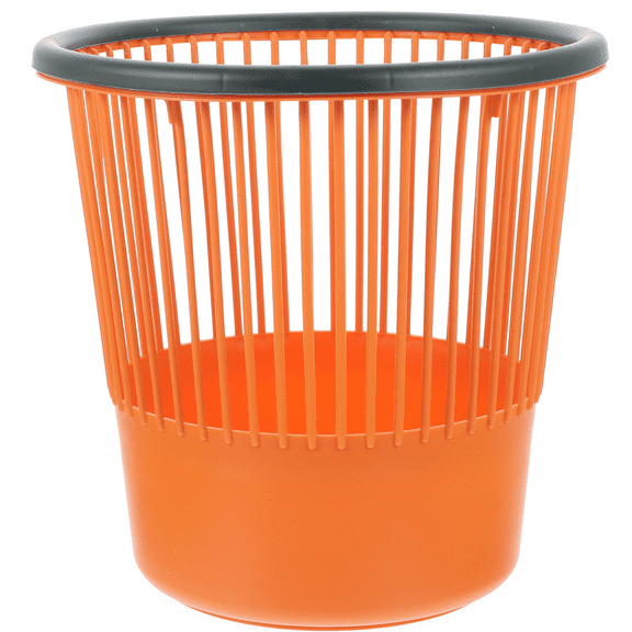 TEHAUX  Rubbish Can Litter Trash Garbage Cans for Household Purposes Bin Orange