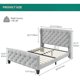 thumbnail image 5 of Platform Bed With Velvet Headboard & Footboard No Box Spring Needed King Size Bed Frame Full Grey Bedroom Furniture Queen Frames My Lux Decor Round, 5 of 6