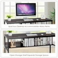 thumbnail image 2 of Costway 55'' Industrial Computer Desk  w/ Storage Shelf  Adjustable Foot Pads Home Office Coffee, 2 of 11