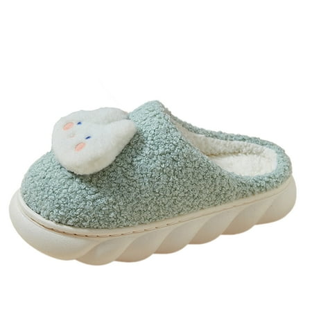 

House Slippers For Women Women Slip On Fuzzy House Slippers Memory Foam Slippers Scuff Outdoor Indoor Warm Plush Bedroom Shoes With