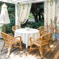 thumbnail image 4 of Outdoor Curtains for Patio Waterproof, Spring Easter Outdoor Privacy Panels Grommet, Rabbits Eggs Eucalyptus Branches Flowers Blackout Outside Curtains for Porch/Cabana 54"x108", 2 Panels, 4 of 8