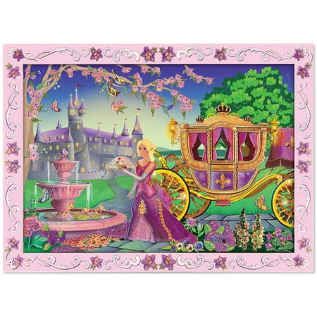 Melissa & Doug Peel and Press Sticker by Number Activity Kit: Fairytale Princess, 80+ Stickers, Frame