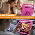 thumbnail image 4 of Allytech Kids ase for Samsung Galaxy S9/S8/S7/S9 FE 11 Inch Tablet SM-X710 X700 X706 X870, Kids Friendly EVA Handle Stand Shockproof Protective Case for Galaxy Tab S9 FE - Rose, 4 of 5